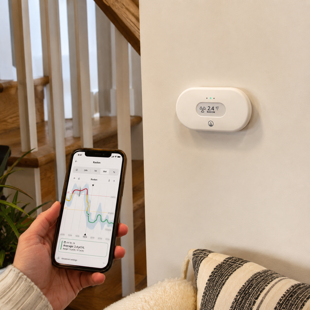 View Radon mobile app readings