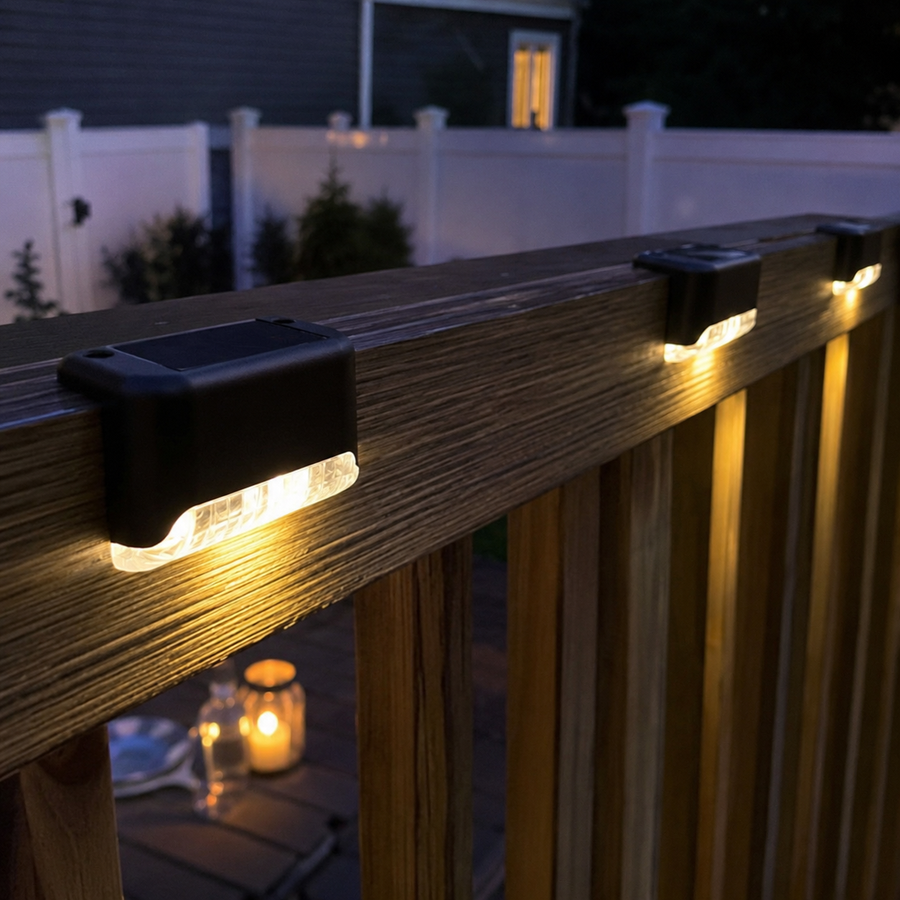 GLOWSTEP glowing along a rail at night