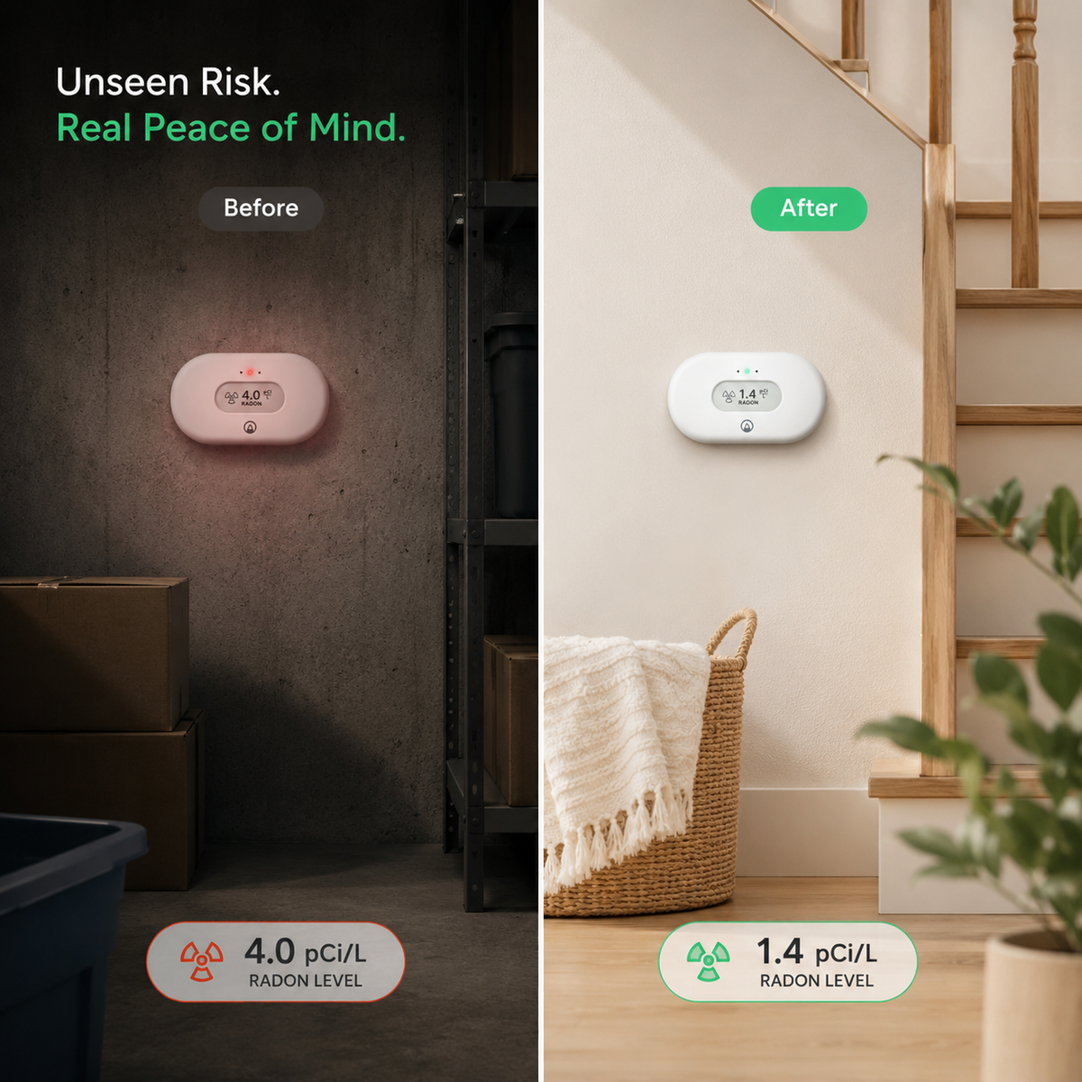 Radon risk explained inside a home
