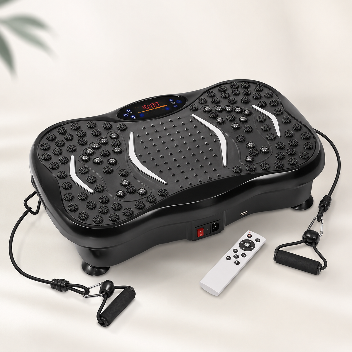 VIVRA vibration plate with resistance bands and remote