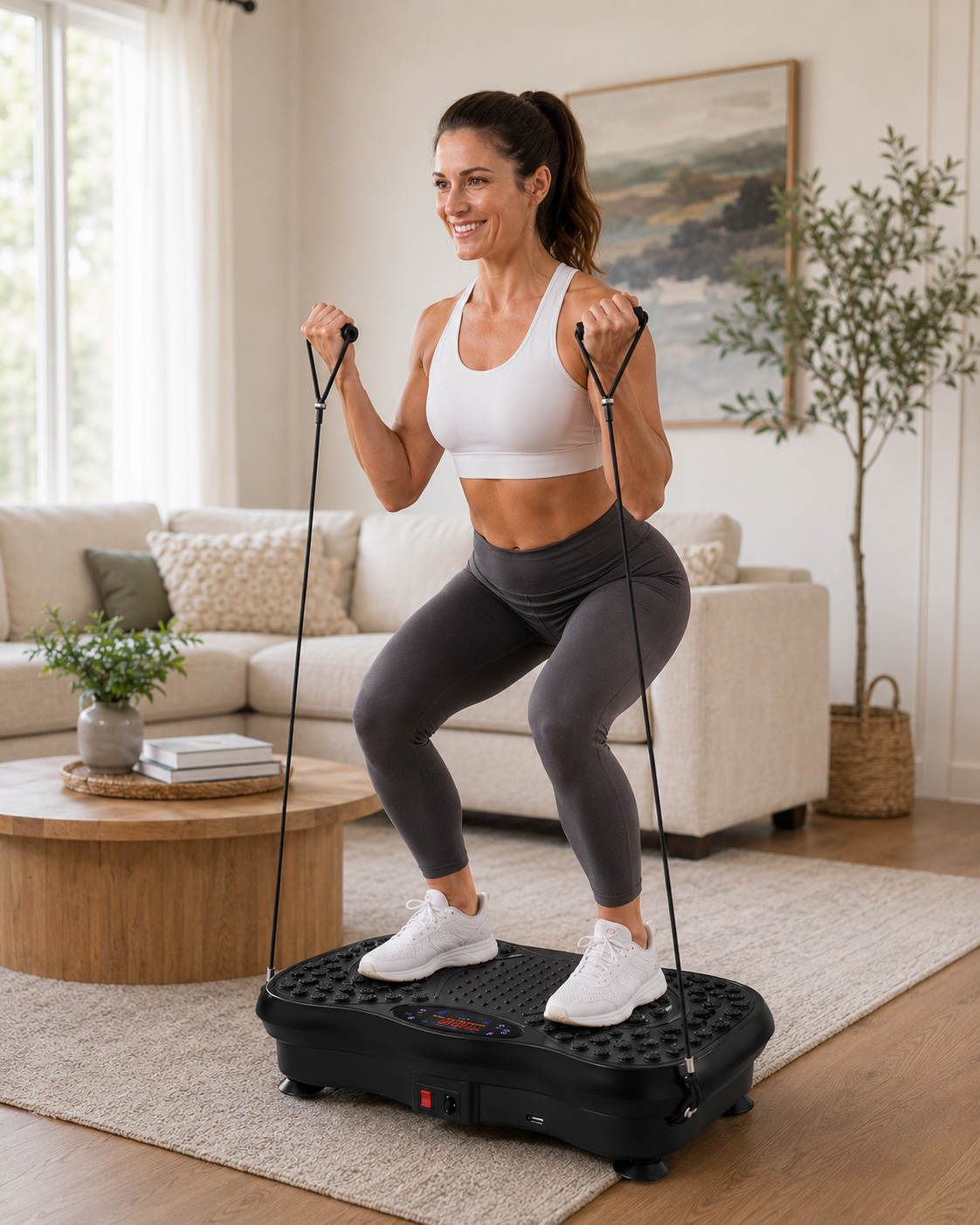 Woman toning thighs core and arms on VIVRA